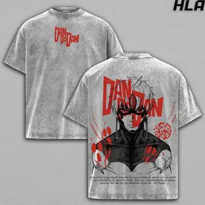 Wash Tee Jin Enjoji Jiji, Dandadan Season 2 Anime Shirt, Acid Washed Heavy Cotton Tee, Double Printed Front Back, Oversize Fit Unisex, Anime Street Outfit, Vintage Anime Style, Gift For Anime Fan N87