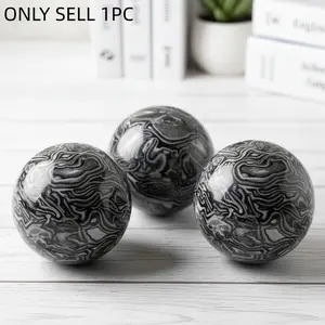 Crazy Agate Ball, Home Decor Item, Office Bedroom Desk Crystal, Feng Shui Decoration, Positive Energy, Unique Gift for Mother's Day, Valentine's Day, Day