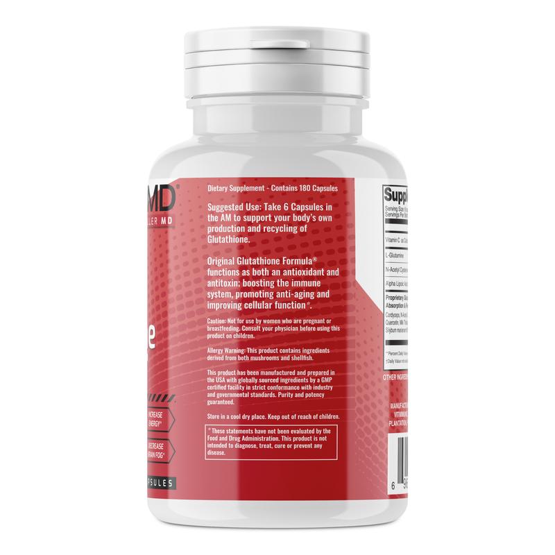 Original Glutathione Formula, OGF by RobKellerMD, daily supplement to boost glutathione, 180 capsules