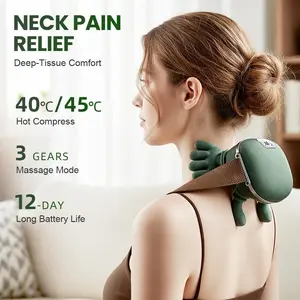6D Handheld Neck Shoulder Heating Massager, USB Rechargeable, Deep Tissue Massage, Triangular Muscle Targeted, Suitable for Seniors, Gift Idea, Neck Shoulder Relaxer, USB Rechargeable Massagers