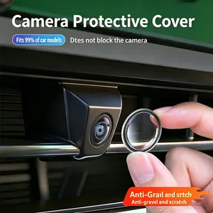 2-pack Car Camera Lens Cover 360Degree View Rear View Mirror Protector forVehicle Backup Camera Universal Car Styling Accessories