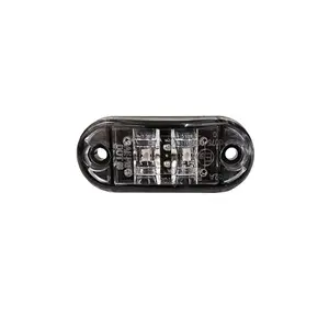 2-1/2" Oval LED Clearance/Marker Light - CLEAR/AMBER (2 Diodes)