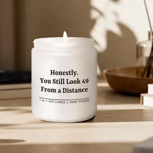 30/40/50th Birthday Gifts for Women Men - 50th Birthday Decorations for Her Him, 30/40/50 Year Old Bday Gifts for Friend, Sister, Wife, Husband - Lavender Scented Candle