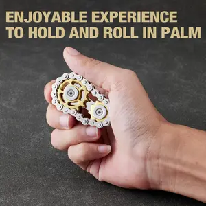 Pocket-sized play,Bicycle chain sprocket fidget spinner, decompression squeeze，suitable for relieving stress, improving concentration, and muscle stimulation, ideal as a  gift,mystery prizes,stress relief on the go