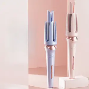 Automatic Hair Curler Ceramic Curling Iron, One-Button Auto Rotating Curling Wand, 32mm Large Barrel, Anti-Scald Design, 3 Temperature Settings, Fast Heat, Korean Style Volume Curler for Long &amp; Short Hair