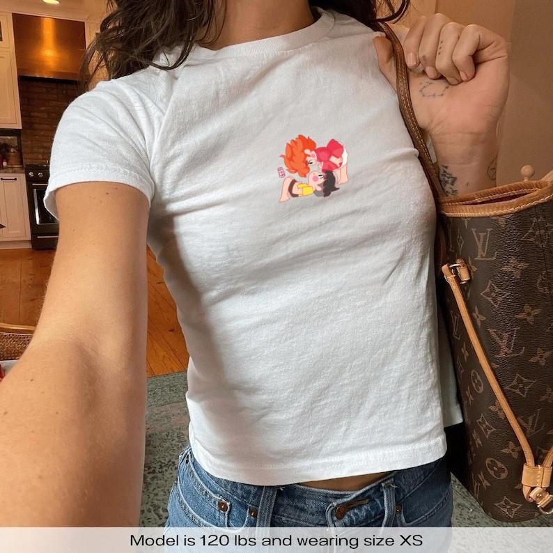 Ponyo x Sosuke Baby Tee, Ghibli's Couple Baby Tee, Ponyo On The Cliff By The Sea, Gift for Ghibli Fan