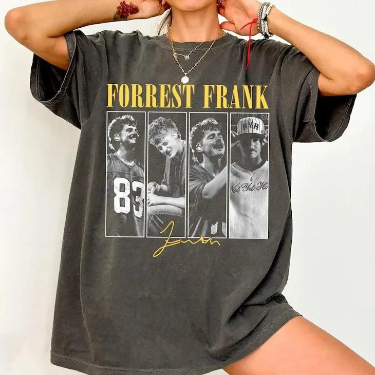 [Sale Off 50%] Vintage Forrest Frank Graphic Tee, Retro Singer Band Shirt, Music Lover Gift, Child of God Aesthetic, Trendy Oversized Comfort Colors Shirt