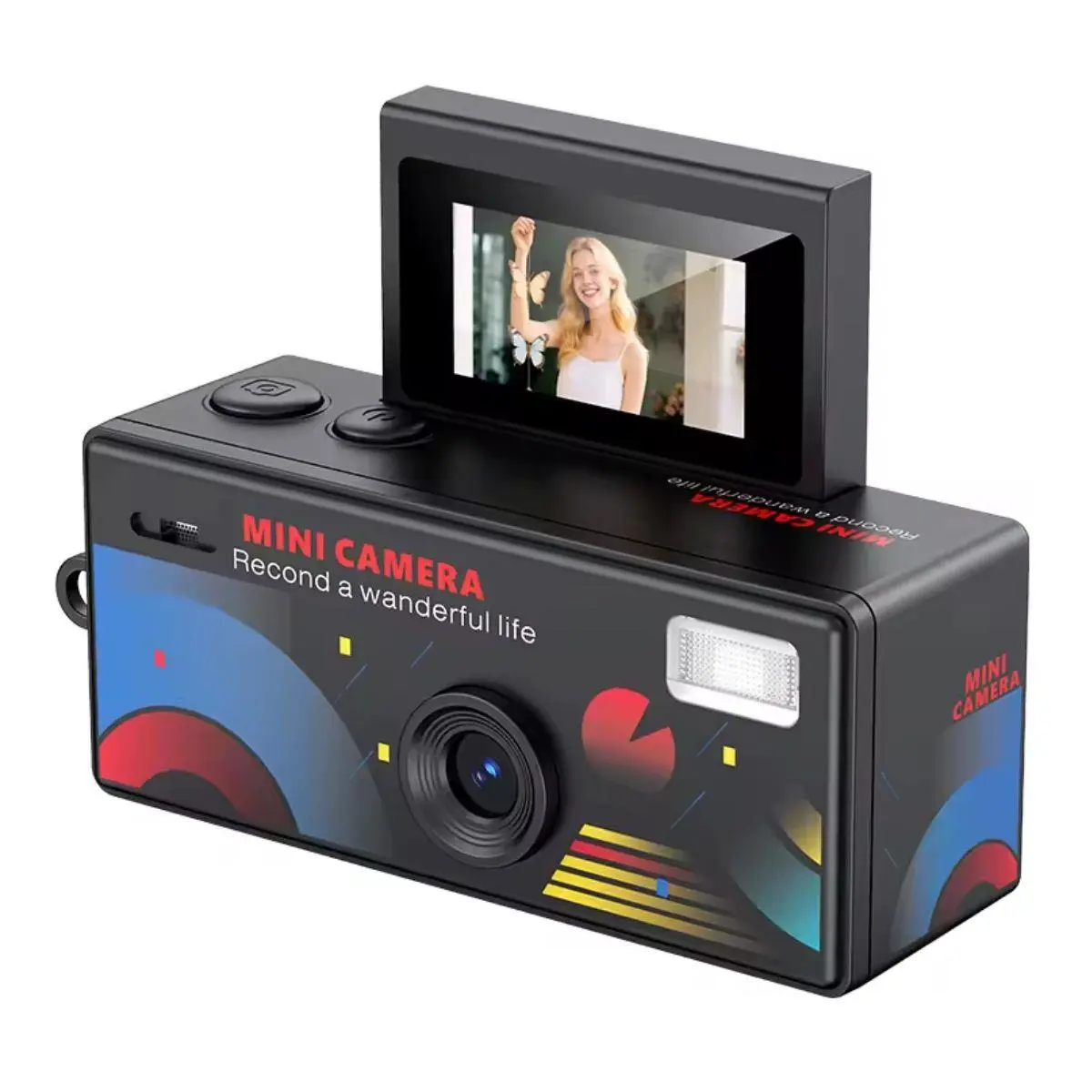 Aries Mini Keychain Digital Camera With Flip Display