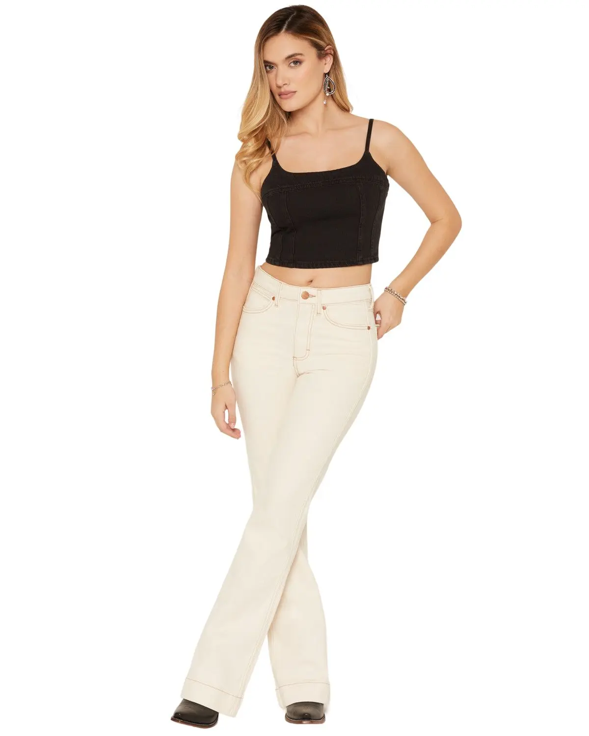 Wrangler Women's Retro Women'S Allie High Rise Bailey Trouser Stretch Denim - 112375244