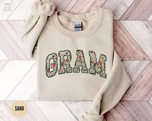 Floral Gram Sweatshirt, Grams Gifts, Grandma Birthday Sweater, Grandma Grammy Sweatshirt Mothers Day Gift For Grams Crewneck