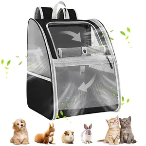 Cat Carrier Backpack, Pet Carrier Backpack for Kitties Small Dogs Puppies, Breathable Cat Bag Carrier, Small Dog Travel Backpack Carrier for Kitten Puppy Bunny (up to 22lbs)