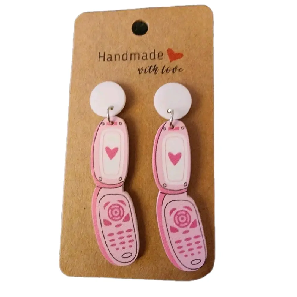 Fun Cellphone Earrings - Durable Plastic - Lightweight & Comfortable - Unique Design for Tech Fashionistas