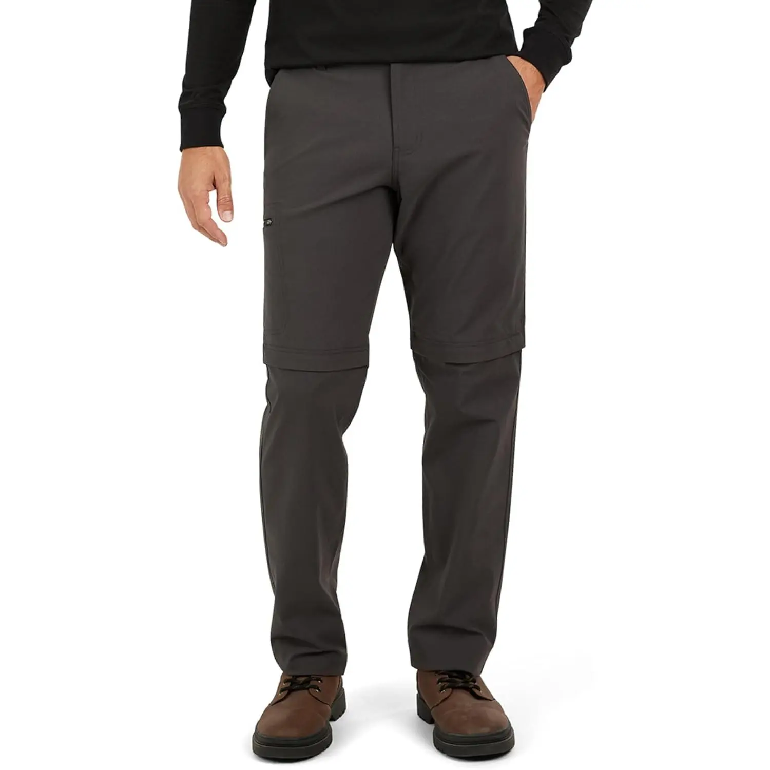 Vintage Men's Weatherproof Convertible Zip-Off Pants with Zipper - Cargo Menswear with Stretch Fabric, Pockets, Water Resistant, Quick Dry, Converts to Shorts