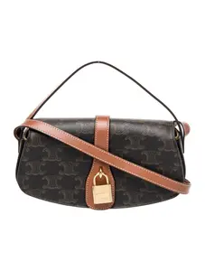 Pre-owned Celine Canvas Coated Shoulder Bags Tabou Clutch with Strap Triomphe Coated Canvas