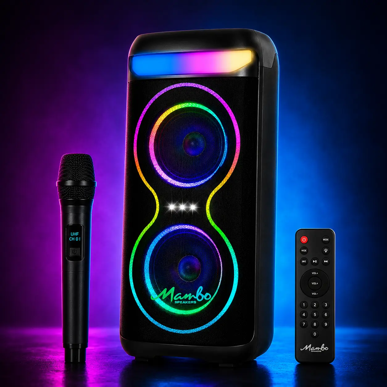 Large Wireless Audio Speaker with Subwoofer Audio compatible with Smartphone MAMBO 027