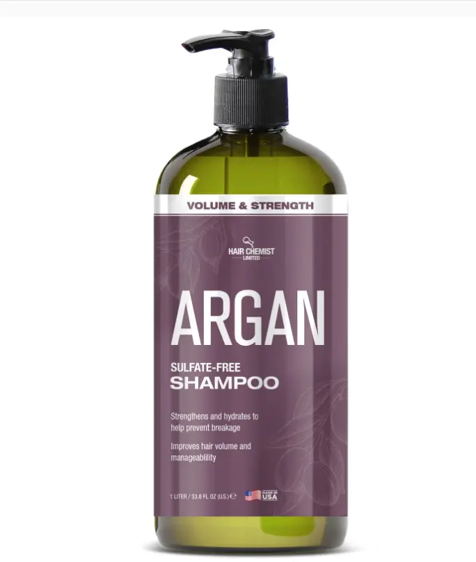 Hair Chemist Sulfate-Free Argan Protein Liquid Shampoo, Hydrating Haircare Cleanser for Gentle Cleansing