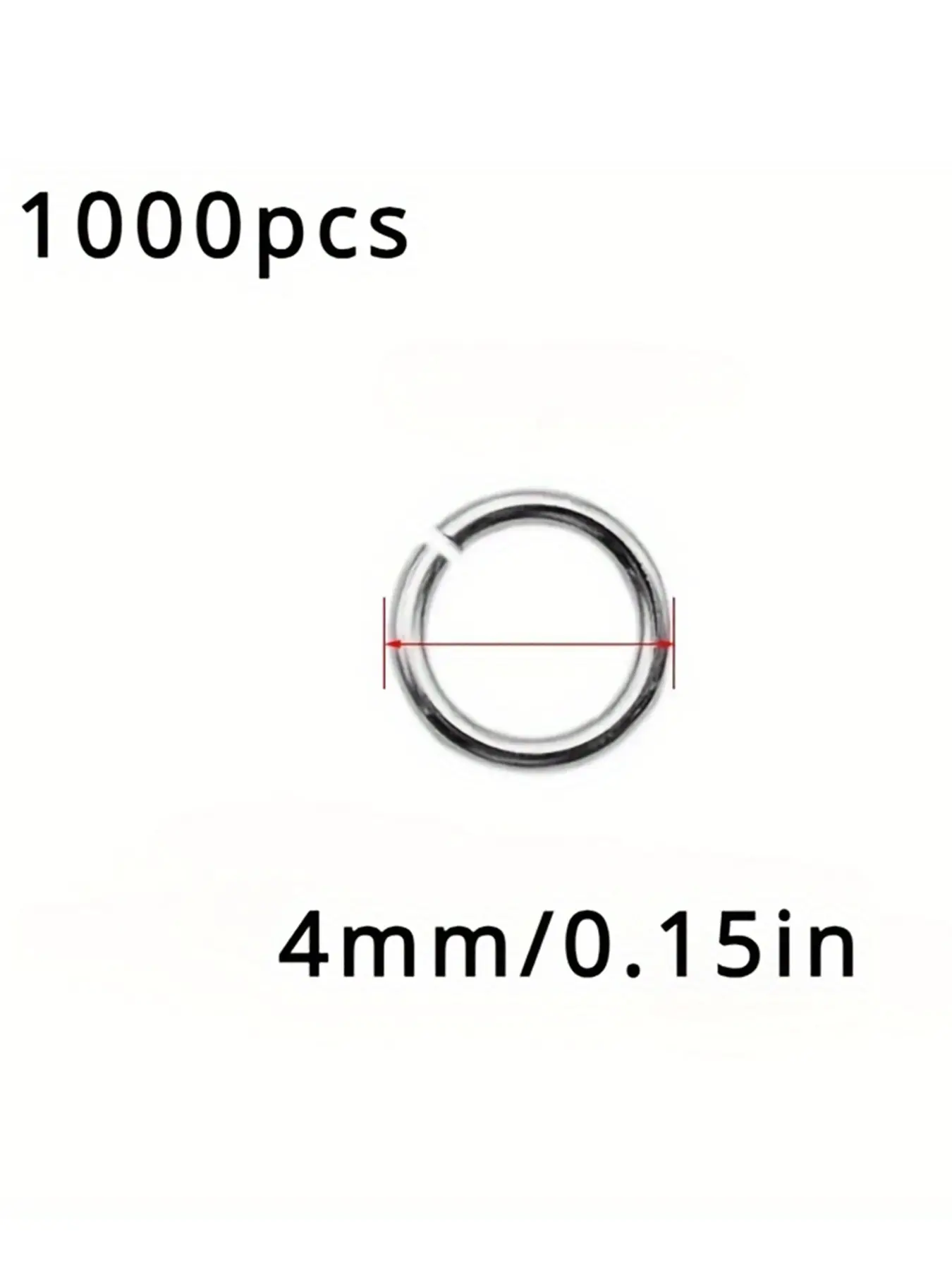 1000 pieces of 304 stainless steel open ring and jump ring set, suitable for jewelry making and necklaces, wholesale, handmade keychains, craft production, handmade gifts, handmade gifts, Crafting Supplies, Jump Rings For Jewelry Making
