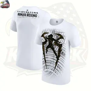 Roman Reigns Tribal Chief Silhouette Samoan Tattoo Pattern WWE Oversized Tee Unisex Men Women Casual Summer Fan Merch