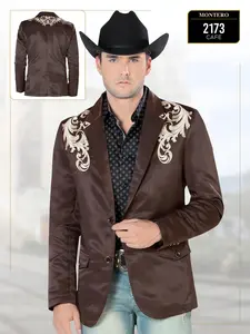 Montero Western MT2173 Cafe Jacket with Embroidered Sleeves for All Seasons