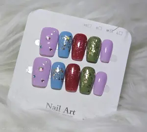 Rainbow Glitter Nails