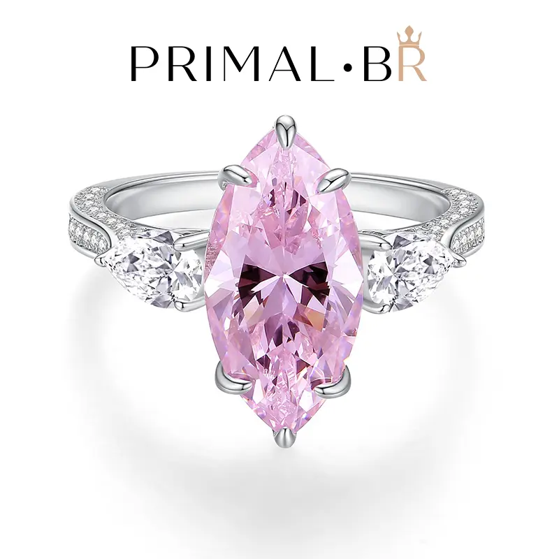 [#028]Lab Created Gemstones Rings Pink