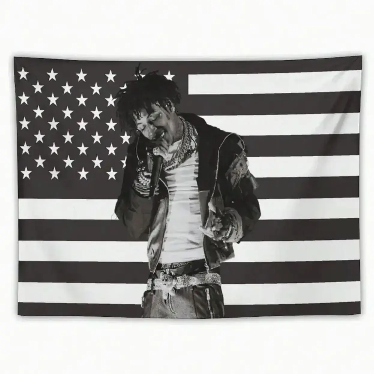 1pc Lightweight Hanging Tapestry - 2D Printed YB-Inspired Musical Flag, 3x5 Single-Sided Wall Decor for Boys' Bedrooms, Men's Cave, Gift For Him, Gift For Her.