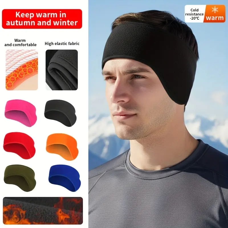 Autumn And Winter Travel Skiing Warm Hair Band, Men And Women with The Same Outdoor Cycling Fleece Ear Protection Hair Band, Sports Running Cycling Warm And Cold Protection Forehead Headband, Winter Outdoor Sports Gift First Choice