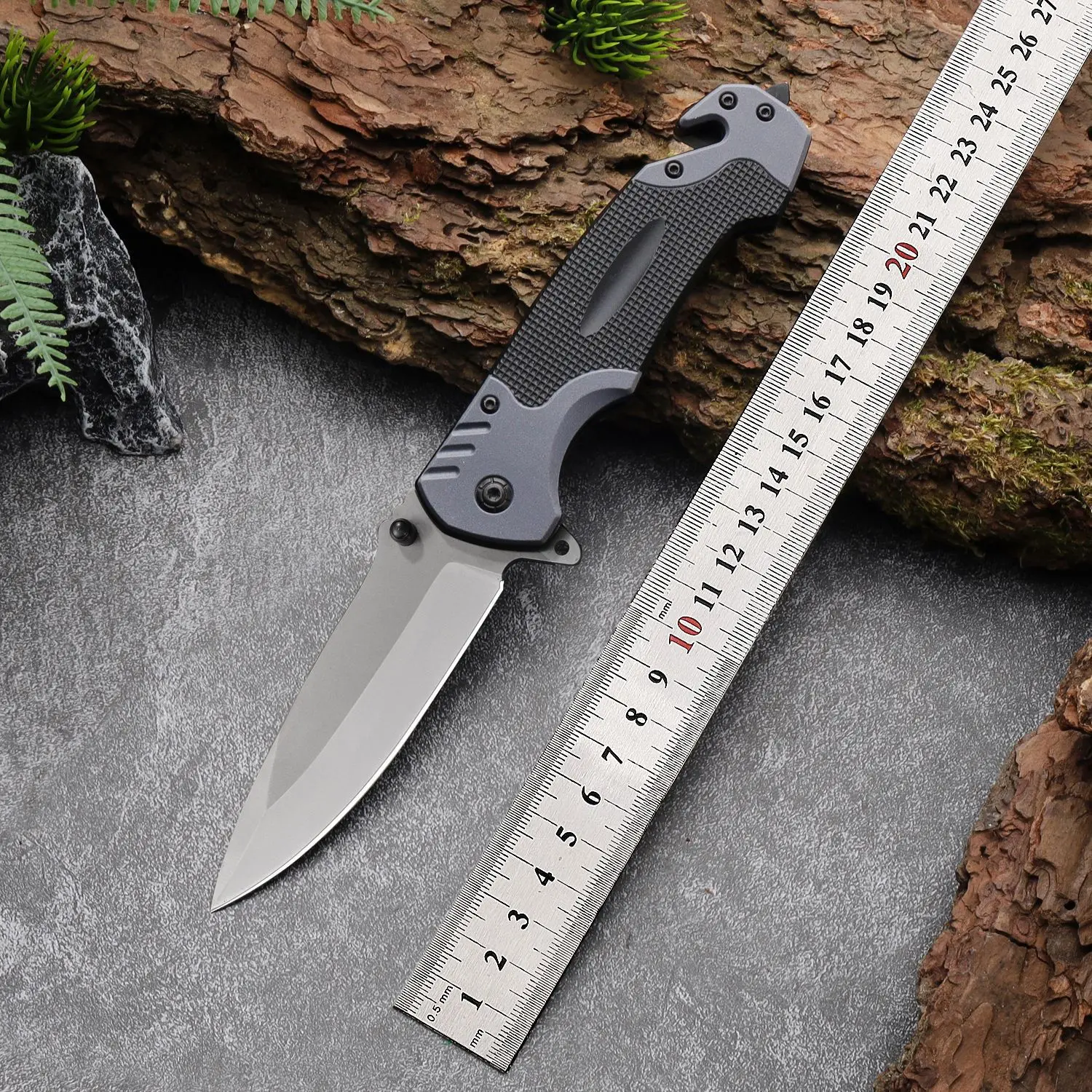 Stainless Steel Multifunctional Folding Knife with Glass Breaker & Seatbelt Cutter | Sharp EDC Pocket Knife for Camping & Hiking | Compact Handle Tool Gift for Men & Women