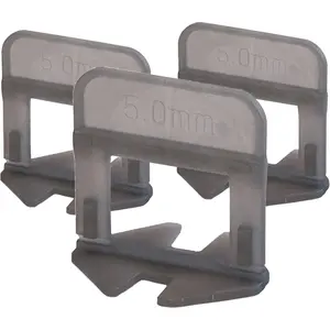 Tile Leveling System (3/16 Inch) - 600 Tile Spacers - Compatible with  Wedges for Smooth, Seamless Floor & Wall Tile Installation - 5mm Ceramic & Stone Spacers