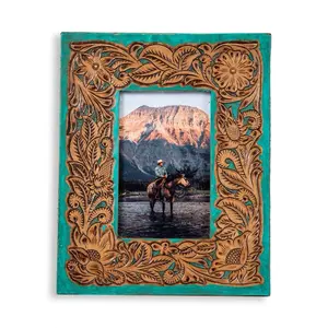 TIME OF TRADITIONS HAND-TOOLED PHOTO FRAME