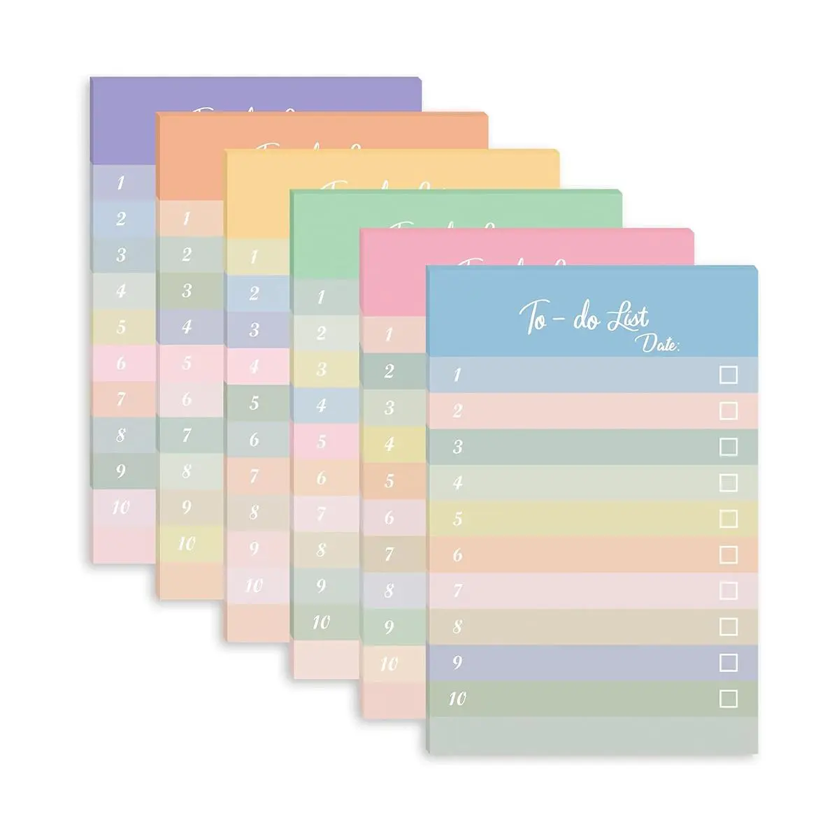 To Do List Notepad, 50 Sheets/set Random Color Things To Do Memo ...
