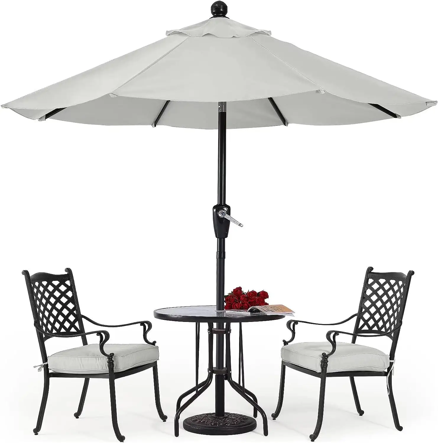 [It’s just a single umbrella without a base.]ABCCANOPY Durable Patio Umbrellas 7.5', Water Resistant & UV Protection, Aluminum Pole & Ribs
