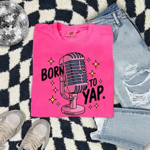 Comfort Colors  Born To Yap T-shirt, Popular Unisex Garment-dyed T-shirt, Tiktok Trending Tshirt, Unisex