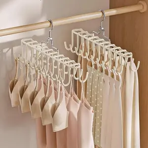 Clothes Drying Rack, Laundry Hanger, 20 Hooks Multi Purpose Hanger, Closet Organizer, Space Saving, Garment Rack, Hardwearing Material, Suitable for Underwear Bras Tank Tops : Home & Kitchen