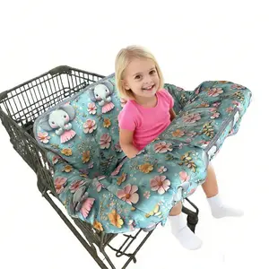Shopping cart cover for baby, high chair cover, thick padded, 3D printing elephant