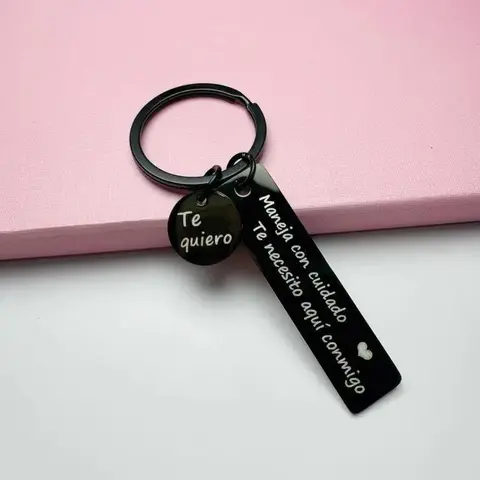 Drive Safe Keychain, 1 Count Letter PatternKeychain, Gifts for Boyfriend on Birthday,Outdoor Accessories Spanish styles,ValentinesDay Gifts