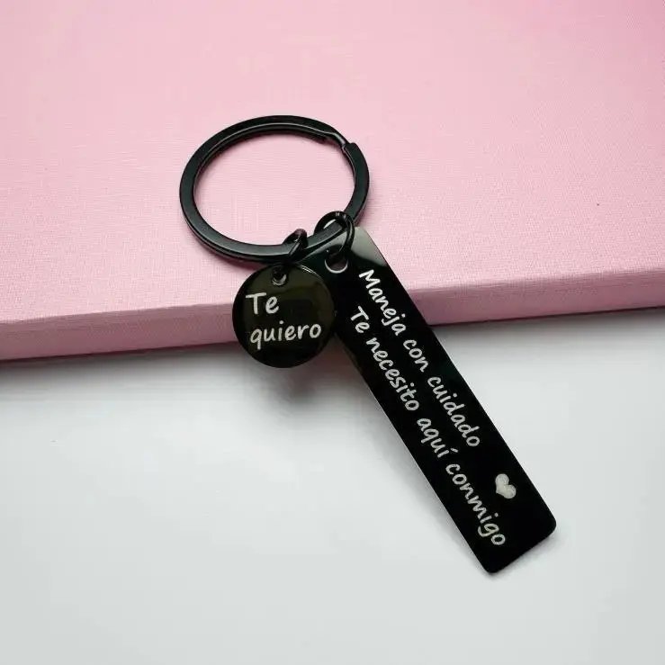 Drive Safe Keychain, 1 Count Letter PatternKeychain, Gifts for Boyfriend on Birthday,Outdoor Accessories Spanish styles,ValentinesDay Gifts