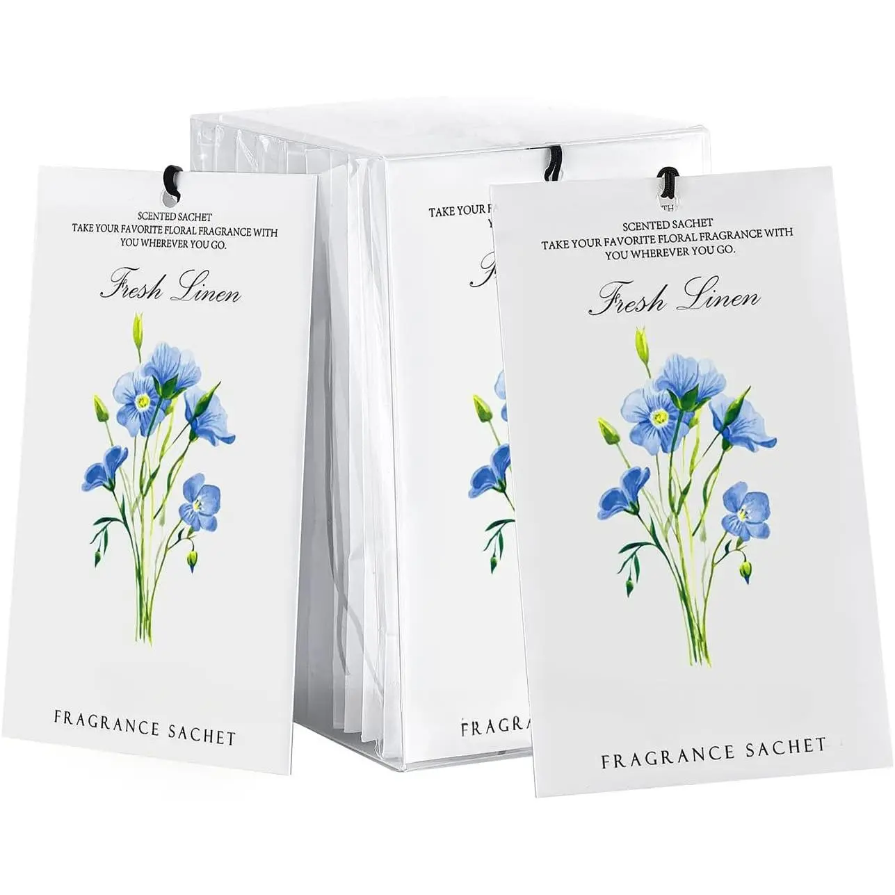 12 Packs Linen-Scented Sachets (12 sachets included) for Drawers and Closets, Long-Lasting Air Freshener Potpourri Bags, Home Fragrance for Lovers, Twelve Sachets