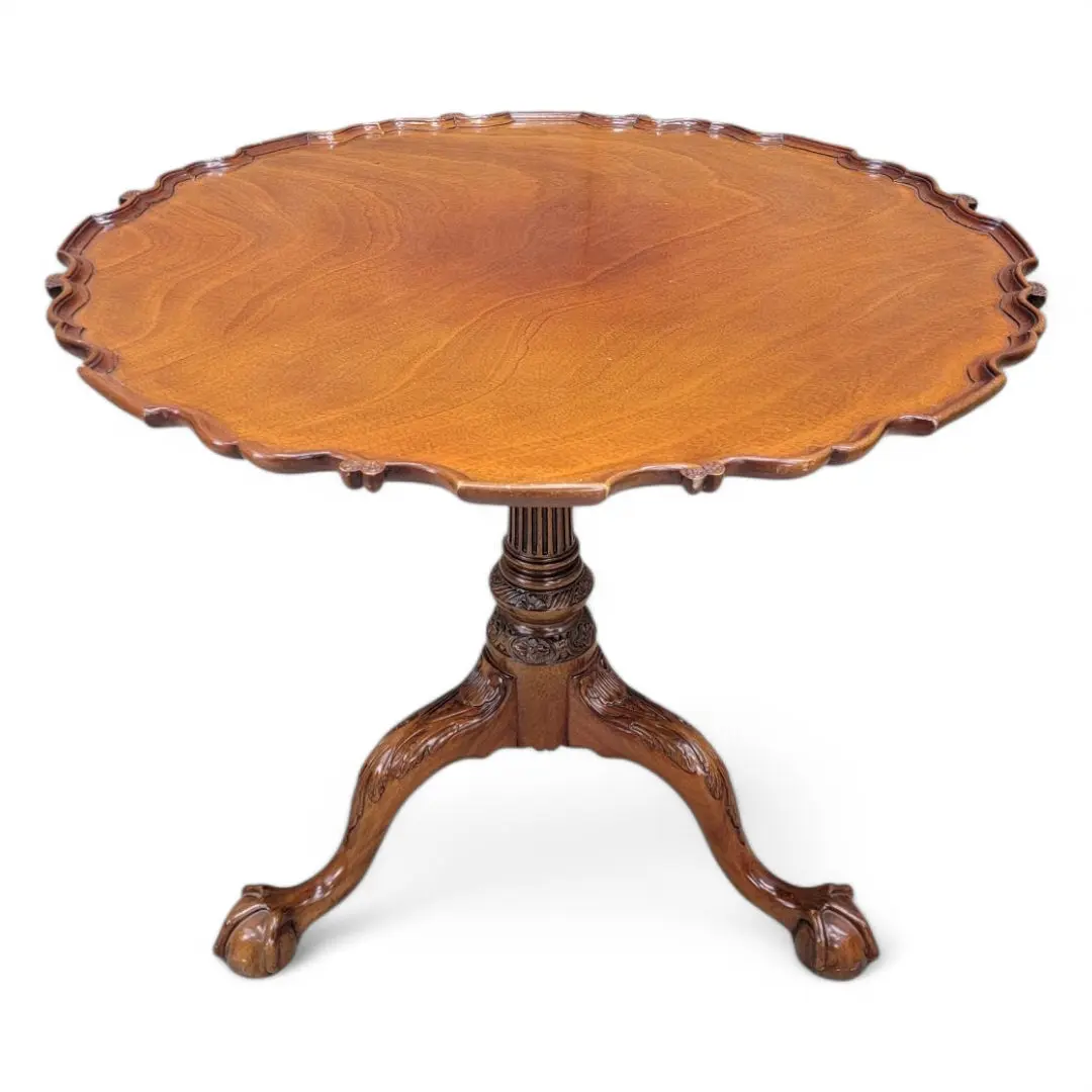 Vintage Chippendale Style Tilt Top Table by Kindel Furniture