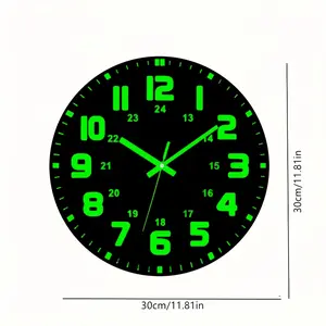 1pc 12-inchWall Clock - Silent, No Ticks, Numbers And Hands, Black Irregular Modern Design for Bedroom, Living Room, Kitchen Decoration (excluding Batteries), Bedroom Wall Clock | Modern Aesthetic |Wall, Requires Self-assembly.