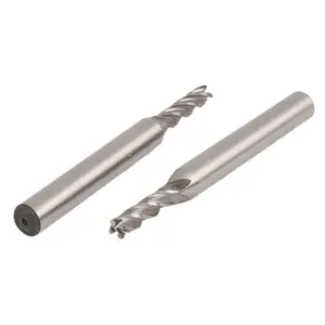 2 count 5/32 Inch  Dia 4 Spiral Flutes Straight Shank  Tool HSS-AL End Mill Bits