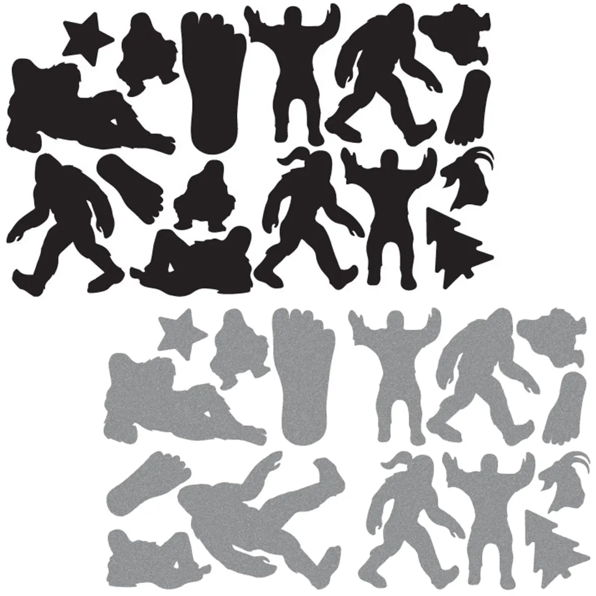 Gear Aid 20" Tenacious Tape No-Sew Peel and Stick Sasquatch Shape Outdoor Gear Patches, Waterproof Nylon, Fixed Size for Camping & Hiking Tent Repair