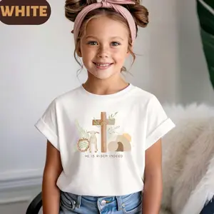 He Is Risen Easter T-Shirt or Bodysuit, Christian Jesus Resurrection Shirt, Religious Easter Church Outfit, Faith Easter Gift
