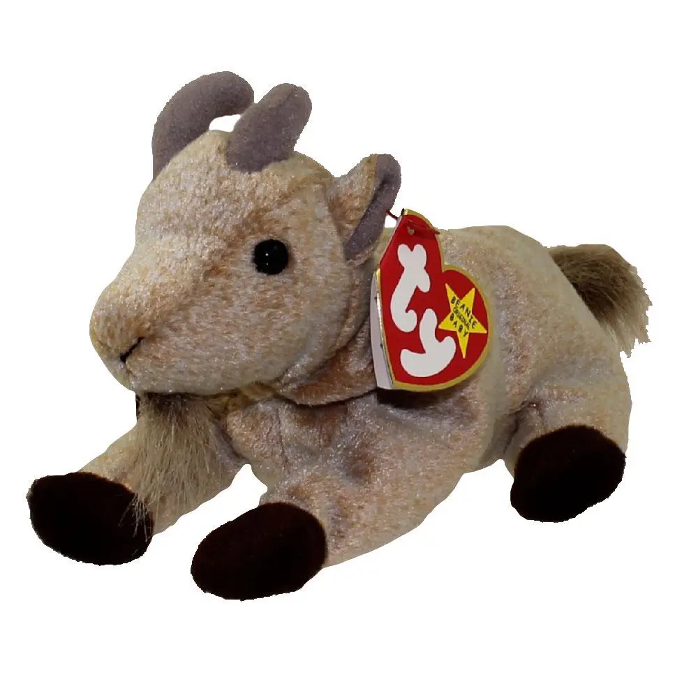 TY Beanie Baby - GOATEE the Goat (6 inch) (1998) MWMTs
