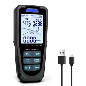 EMF Meter 5G RF Detector - Electric,  & Radio Frequency Field Tester up to 10GHz, Multi-Sensor EMF Detector for Power Lines, WiFi/Cell Phones,  Meters - LCD Display Sound & LED