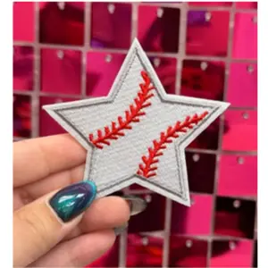 Baseball Star Iron On Patch