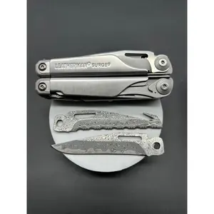 VG10 Damascus Main Blade for Leatherman SURGE - EDC Upgrade