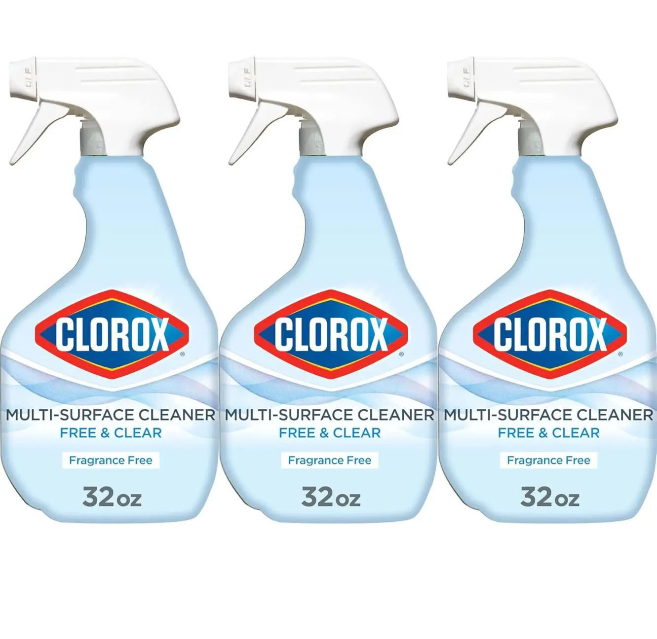 Pack of 3 Free & Clear Multi Surface Cleaner Spray Bottle Fragrance Free