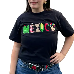 Mexico Embroidered T-Shirt + FREE Tote Bag / Unisex Graphic Tee for Men & Women
