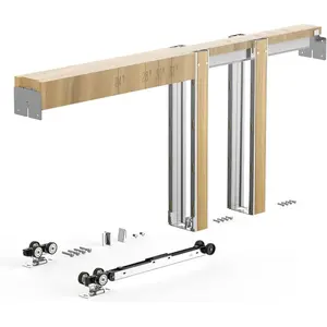VEVOR Pocket Door Frame Kit, for 24 - 36 in Wide 80 in High Door, Pocket Door Kit with Two - Way Soft Close Mechanism, Slide Smoothly Quietly, Easy to Install, Wood and Galvanized Steel, for Living RoomVEVOR Super Brand Day